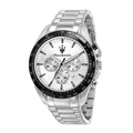 Maserati Traguardo Chronograph Silver Dial Silver Steel Strap Watch For Men - R8873612049