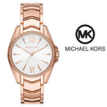 Michael Kors Whitney Quartz White Dial Rose Gold Steel Strap Watch For Women - MK6694