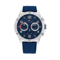 Tommy Hilfiger Blaze Chronograph Blue Dial Blue Rubber Strap Watch For Men - 1792027