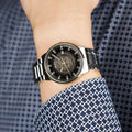 Mido Commander Automatic Gradient Black Dial Silver Steel Strap Watch For Men - M021.407.11.411.00