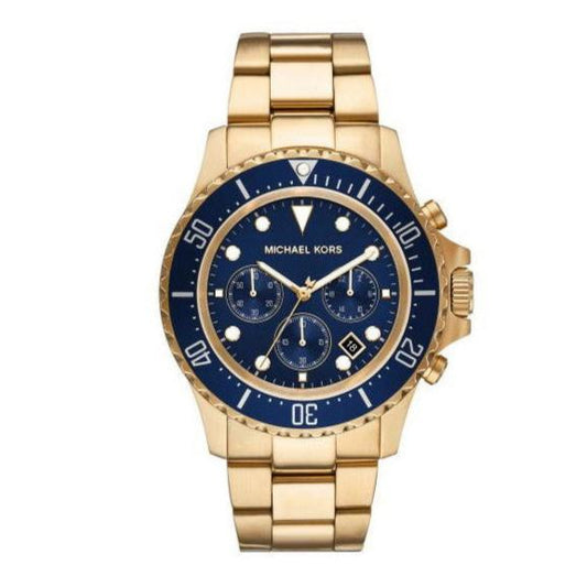 Michael Kors Everest Chronograph Blue Dial Two Tone Steel Strap Watch For Men - MK8978