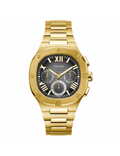 Guess Headliner Multifunction Black Dial Gold Steel Strap Watch For Men - GW0572G2