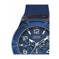 Guess Rigor Analog Blue Dial Blue Rubber Strap Watch For Men - W0248G5