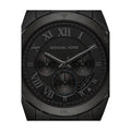 Michael Kors Brecken Chronograph Black Dial Black Steel Strap Watch For Men - MK8482