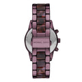 Michael Kors Ritz Chronograph Purple Dial Purple Steel Strap Watch For Women - MK6720