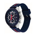 Tommy Hilfiger Clark Chronograph Blue Dial Black Leather Strap Watch For Men - 1792083