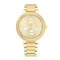 Tommy Hilfiger Joy Analog Gold Dial Gold Steel Strap Watch For Women - 1782536