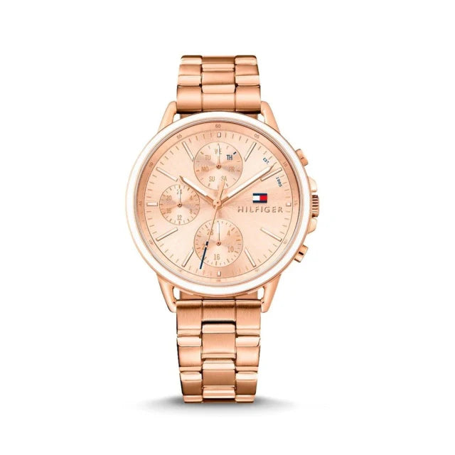 Tommy Hilfiger Carly Rose Gold Dial Rose Gold Stainless Steel Strap Watch for Women - 1781788