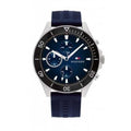 Tommy Hilfiger Larson Chronograph Blue Dial Blue Rubber Strap Watch For Men - 1791920