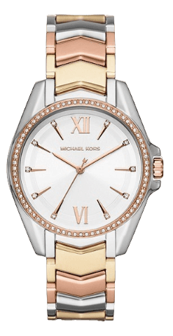 Michael Kors Whitney Quartz White Dial Two Tone Steel Strap Watch For Women - MK6686