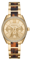 Michael Kors Janelle Chronograph Gold Dial Two Tone Steel Strap Watch For Women - MK7133