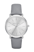 Michael Kors Jaryn Quartz Silver Dial Grey Leather Strap Watch For Women - MK2470