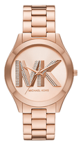 Michael Kors Slim Runway Analog Rose Gold Dial Rose Gold Steel Strap Watch For Women - MK4733