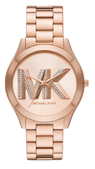 Michael Kors Slim Runway Analog Rose Gold Dial Rose Gold Steel Strap Watch For Women - MK4733