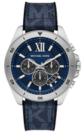 Michael Kors Brecken Chronograph Blue Dial Blue Silicone Strap Watch For Men - MK8923