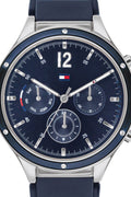 Tommy Hilfiger Eve Chronograph Quartz Blue Dial Blue Rubber Strap Watch For Women - 1782281