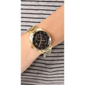 Michael Kors Blair Quartz Black Dial Gold Steel Strap Watch For Women - MK6497