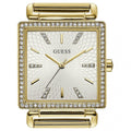 Guess Vanity Diamonds Silver Dial Gold Steel Strap Watch for Women - W1030L2