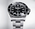 Rolex Submariner Black Dial Silver Steel Strap Watch for Men - M124060-0001