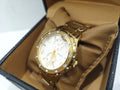 Guess Siren Diamonds Silver Dial Gold Steel Strap Watch for Women - W0442L2