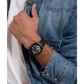 Guess Headliner Multifunction Black Dial Black Steel Strap Watch For Men - GW0572G3