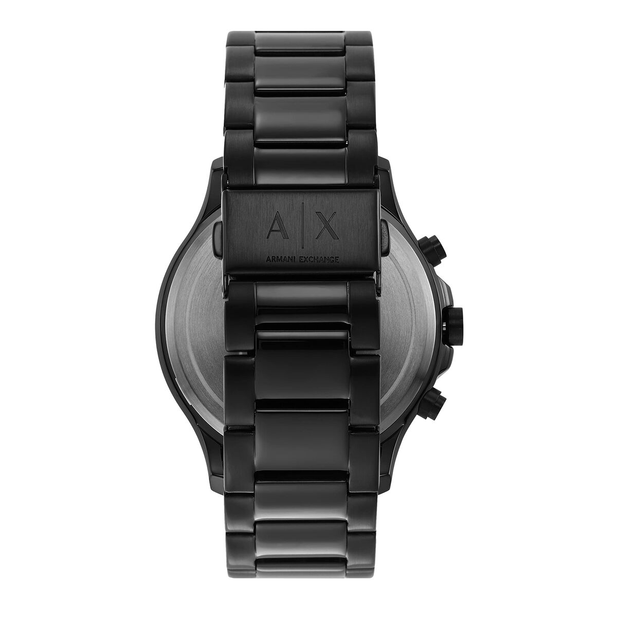 Armani Exchange Chronograph Black Dial Black Steel Strap Watch For Men - AX2429