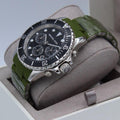 Michael Kors Everest Chronograph Black Dial Green Silicone Strap Watch For Men - MK8981