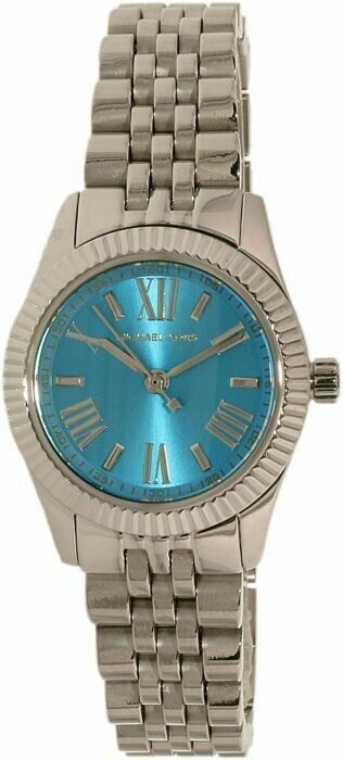 Michael Kors Lexington Quartz Blue Dial Silver Steel Strap Watch For Women - MK3328