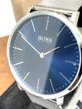 Hugo Boss Horizon Quartz Blue Dial Silver Mesh Bracelet Watch For Men - 1513541