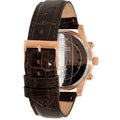 Guess Exec Chronograph Brown Dial Brown Leather Strap Watch For Men - W0076G4