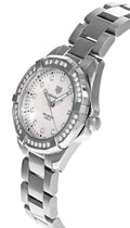 Tag Heuer Aquaracer Diamonds Mother of Pearl White Dial Silver Steel Strap Watch for Women - WBD131C.BA0748