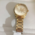 Michael Kors Janelle Gold Dial Gold Steel Strap Watch For Women - MK7086