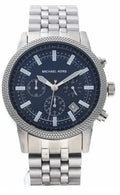 Michael Kors Hutton Chronograph Blue Dial Blue Steel Strap Watch For Men - MK8952