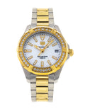 Tag Heuer Aquaracer Diamonds Mother of Pearl Dial Two Tone Steel Strap Watch for Women - WBD1321.BB0320