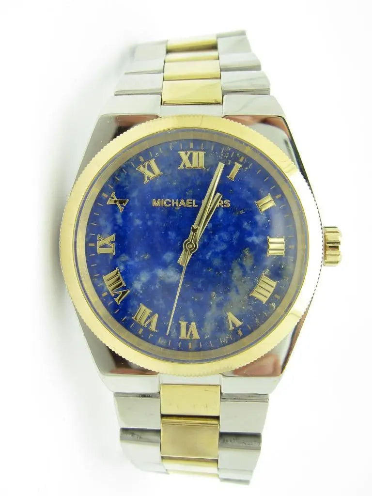 Michael Kors Channing Blue Dial Two Tone Steel Strap Watch For Women - MK5893