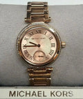 Michael Kors Skylar Quartz Rose Gold Dial Rose Gold Steel Strap Watch For Women - MK5971