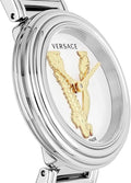 Versace Virtus Quartz White Dial Silver Steel Strap Watch For Women - VET300621