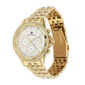 Tommy Hilfiger Ari Multifunction Diamonds Silver Dial Gold Steel Strap Watch for Women - 1781977