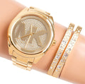 Michael Kors Janelle Quartz Gold Dial Gold Steel Strap Watch For Women - MK7088