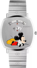 Gucci Grip x Disney Quartz Silver Dial Silver Steel Strap Unisex Watch - YA157419