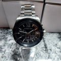 Michael Kors Brecken Chronograph Black Dial Silver Steel Strap Watch For Men - MK8847