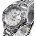 Tag Heuer Aquaracer Diamonds Mother of Pearl White Dial Silver Steel Strap Watch for Women - WBD1415.BA0741