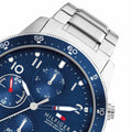 Tommy Hilfiger Jimmy Chronograph Quartz Blue Dial Silver Steel Strap Watch For Men - 1791949