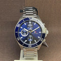 Tommy Hilfiger Larson Chronograph Blue Dial Silver Steel Strap Watch For Men - 1791917