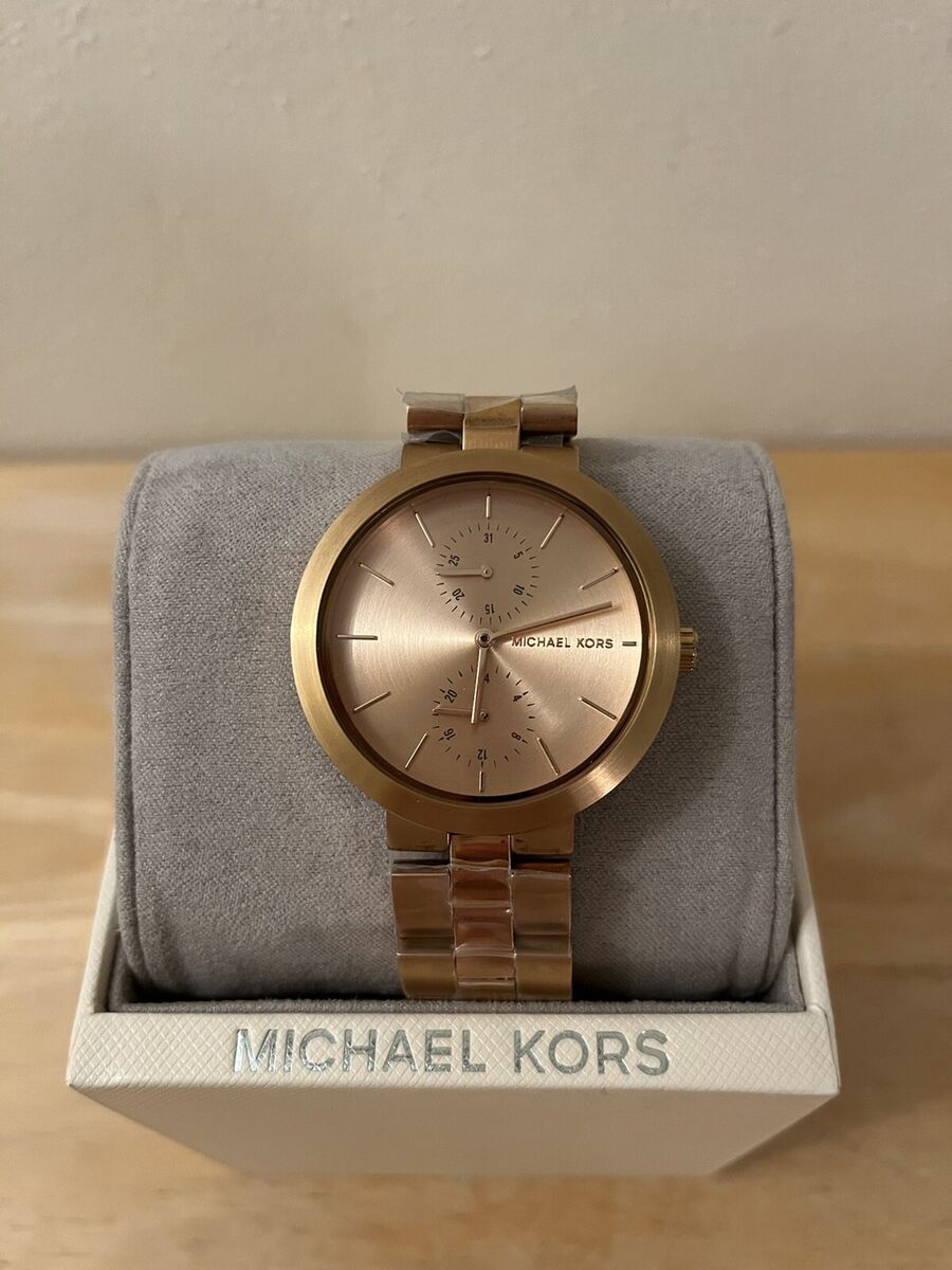 Michael Kors Garner Quartz Rose Gold Dial Rose Gold Steel Strap Watch For Women - MK6409