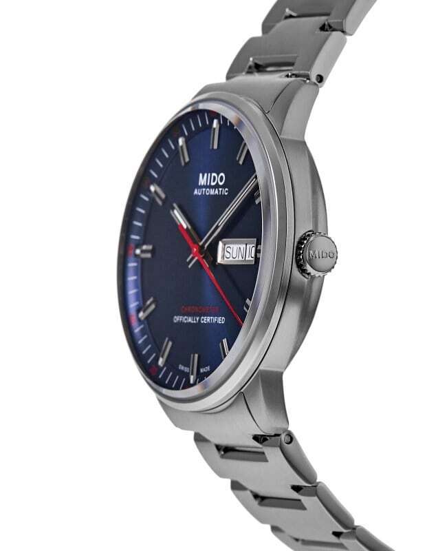 Mido Commander II Automatic Chronometer Blue Dial Silver Steel Strap Watch For Men - M021.431.11.041.00