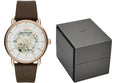 Emporio Armani Meccanico Automatic White Dial Brown Leather Strap Watch For Men - AR60027