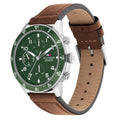 Tommy Hilfiger Jimmy Chronograph Green Dial Brown Leather Strap Watch For Men - 1791948