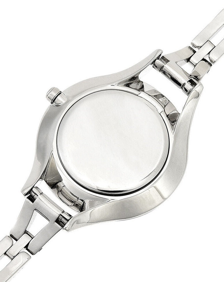 Emporio Armani Aurora Mother Of Pearl Purple Dial Silver Steel Strap Watch For Women - AR11122