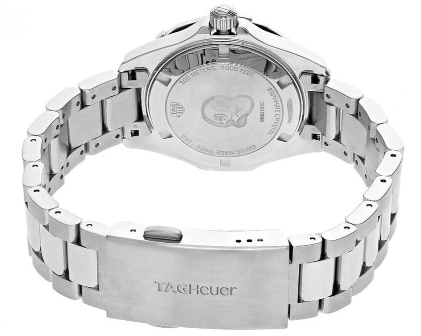 Tag Heuer Aquaracer Diamonds Mother of Pearl White Dial Silver Steel Strap Watch for Women - WBD131C.BA0748